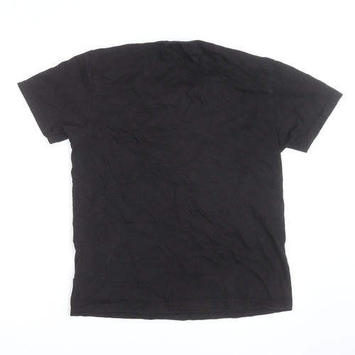 McKenzie Men's Black Cotton Crew Neck Short Sleeve T-Shirt Size S