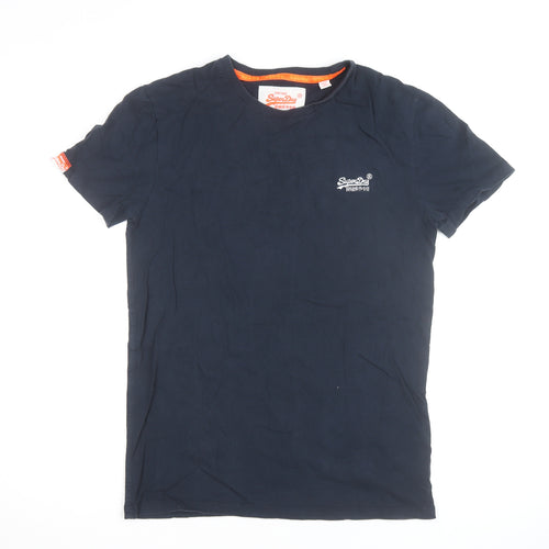Superdry Men's Navy Blue Vintage Logo T-Shirt Size S Cotton