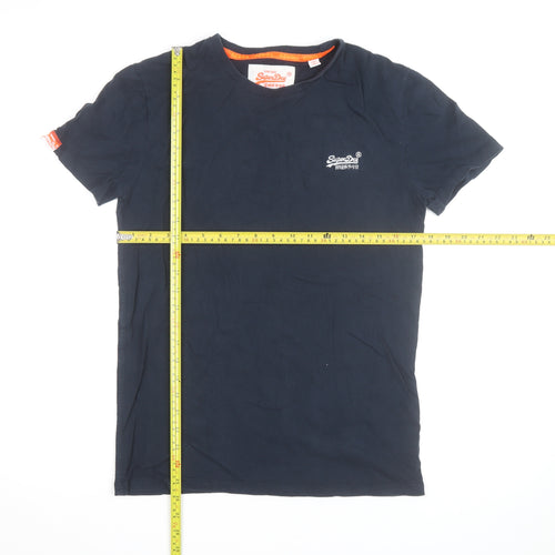 Superdry Men's Navy Blue Vintage Logo T-Shirt Size S Cotton