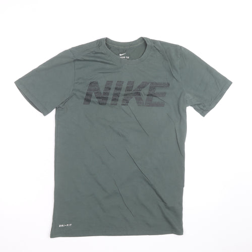 Nike Men's Green Dri-FIT Athletic Cut Short Sleeve Sports T-Shirt S
