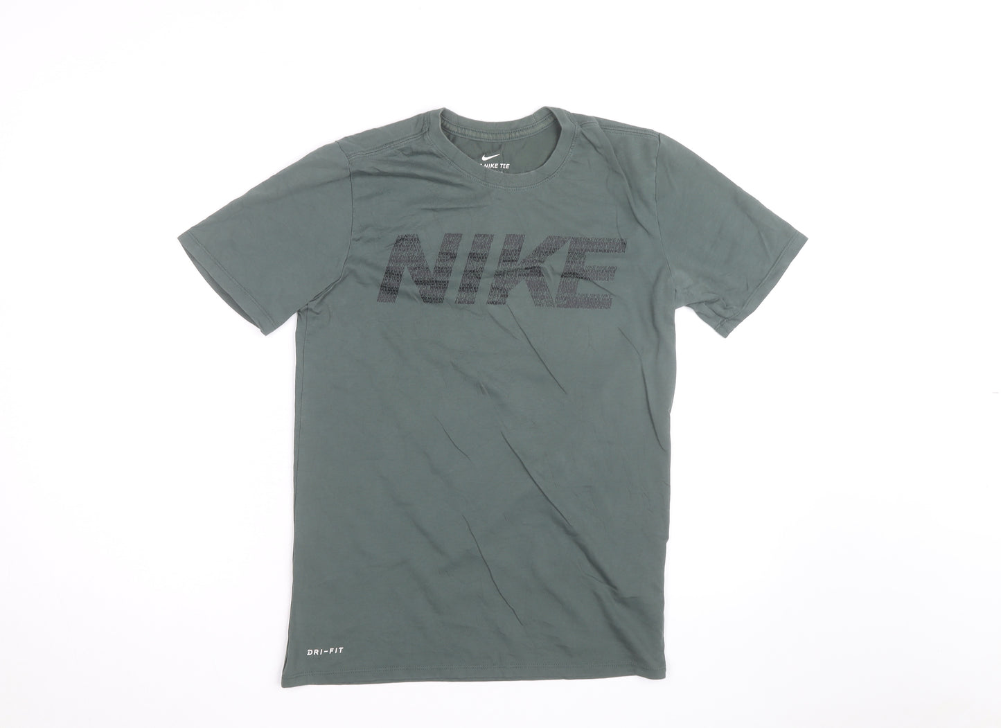Nike Men's Green Dri-FIT Athletic Cut Short Sleeve Sports T-Shirt S