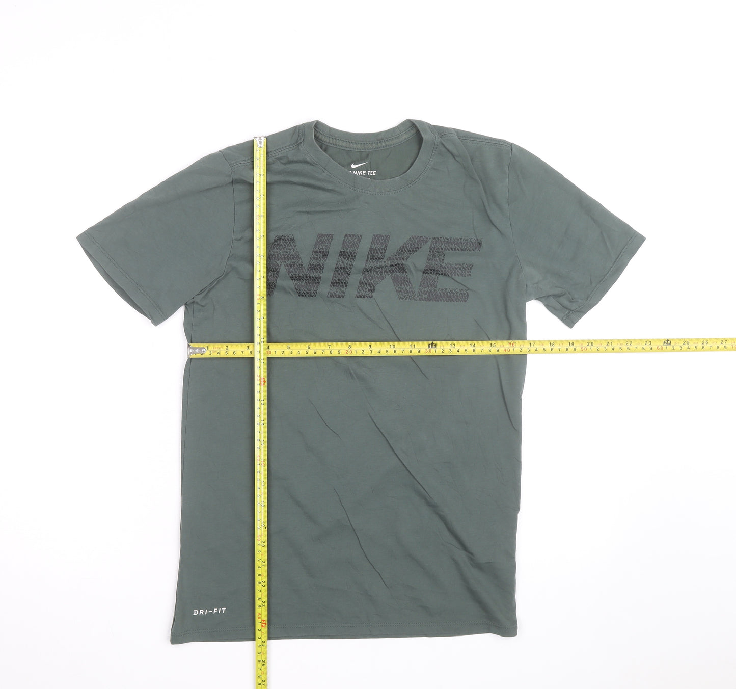 Nike Men's Green Dri-FIT Athletic Cut Short Sleeve Sports T-Shirt S