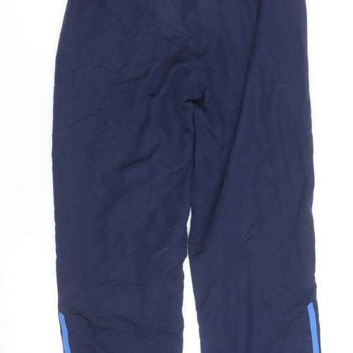 Adidas Boys Blue Track Pants 10 Years Regular Fit Activewear Trousers