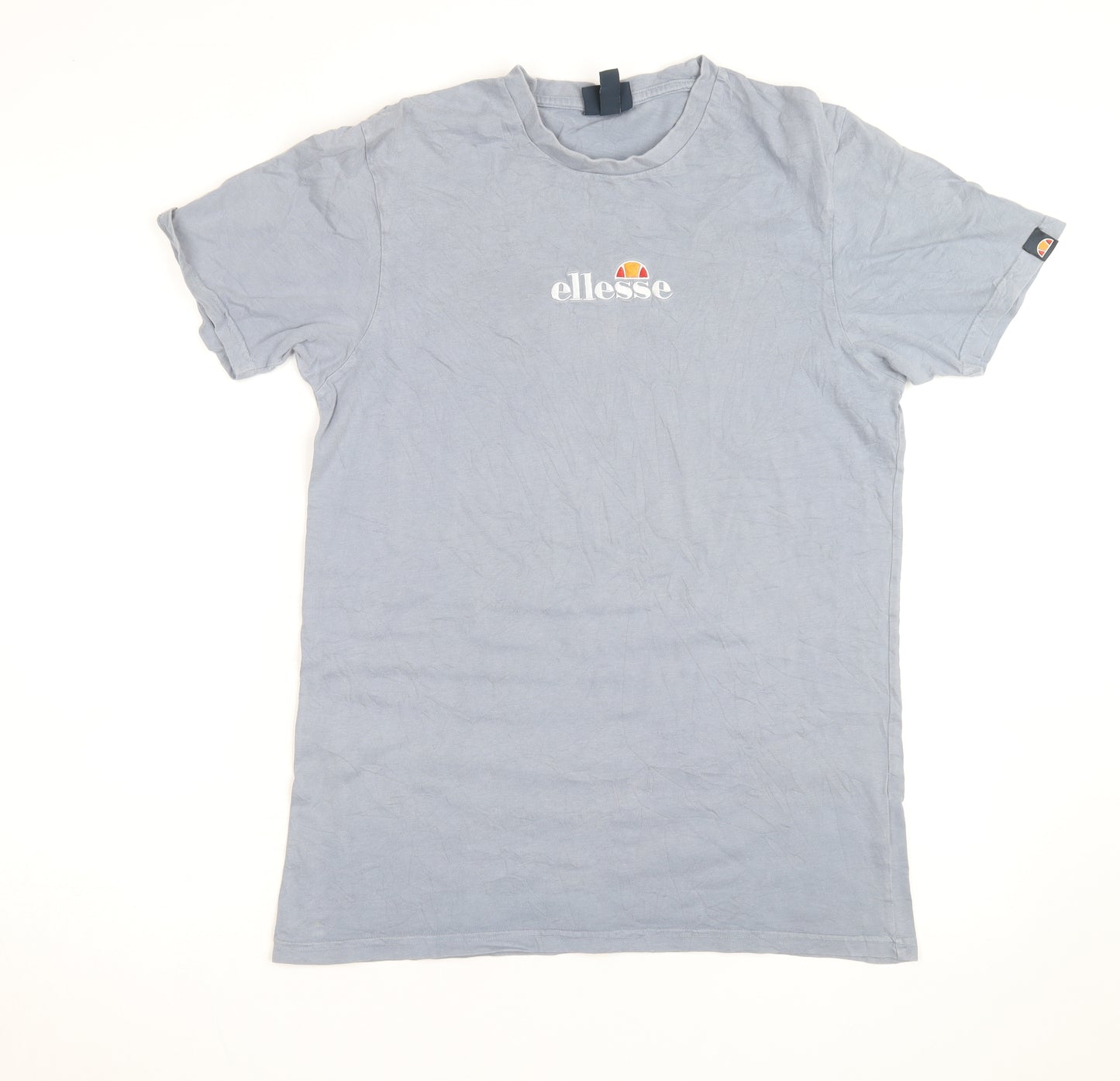 Ellesse Men’s Grey Cotton Crew Neck Logo Short Sleeve T-Shirt Size S