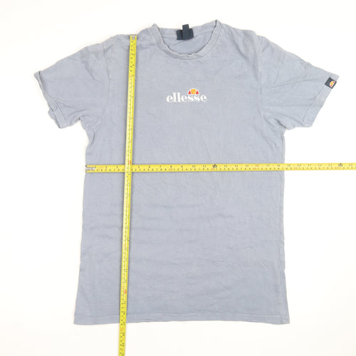 Ellesse Men’s Grey Cotton Crew Neck Logo Short Sleeve T-Shirt Size S