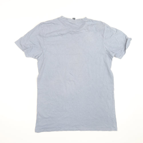 Ellesse Men’s Grey Cotton Crew Neck Logo Short Sleeve T-Shirt Size S