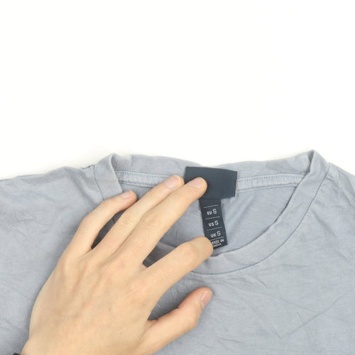 Ellesse Men’s Grey Cotton Crew Neck Logo Short Sleeve T-Shirt Size S