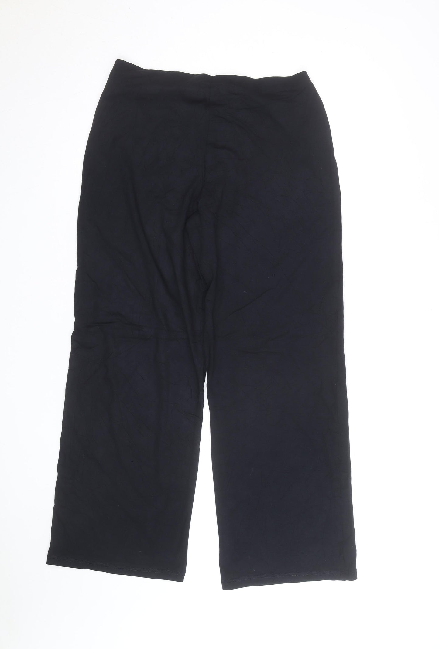 Marks and Spencer Women’s Black Jersey Straight Leg Trousers Size 14