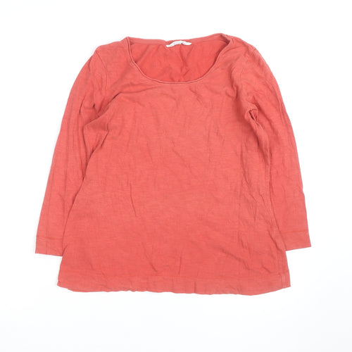 Seasalt Cornwall Women's Red Long Sleeve Cotton T-Shirt Size L