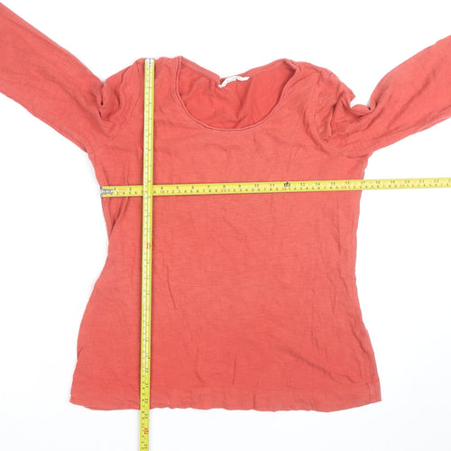 Seasalt Cornwall Women's Red Long Sleeve Cotton T-Shirt Size L