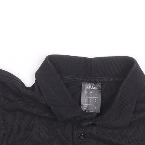 Adidas Men's Black Polo Shirt M Regular Fit Sports Cotton Top