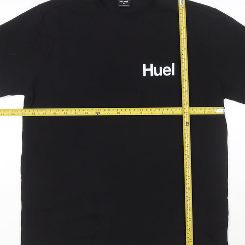 Huel Unisex Black Cotton Crew Neck Short Sleeve T-Shirt M