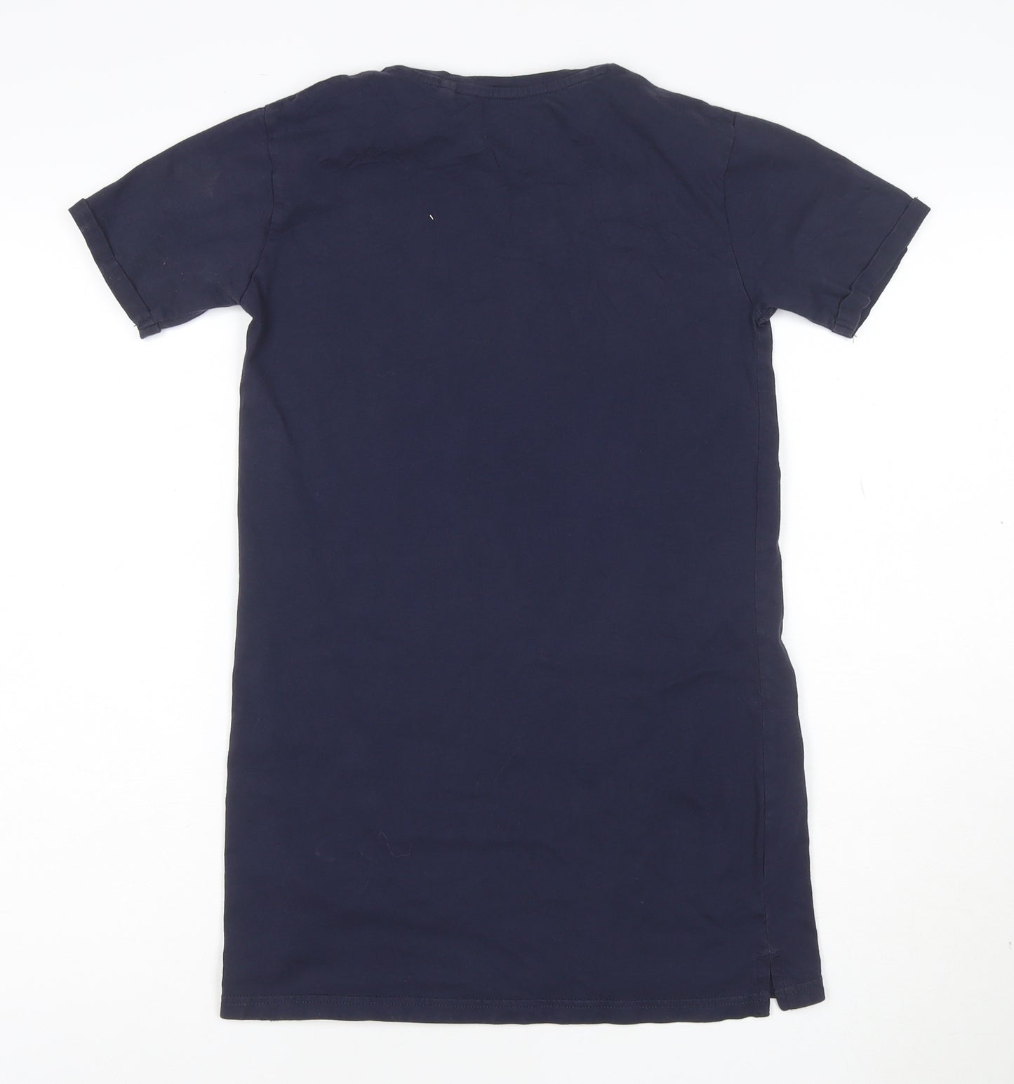 Juicy Couture Girls Blue T-Shirt Dress 10-11 Years Cotton Logo Glitter