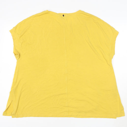 Oneel Women’s Yellow Relaxed Fit Short Sleeve Jersey T-Shirt Size 10