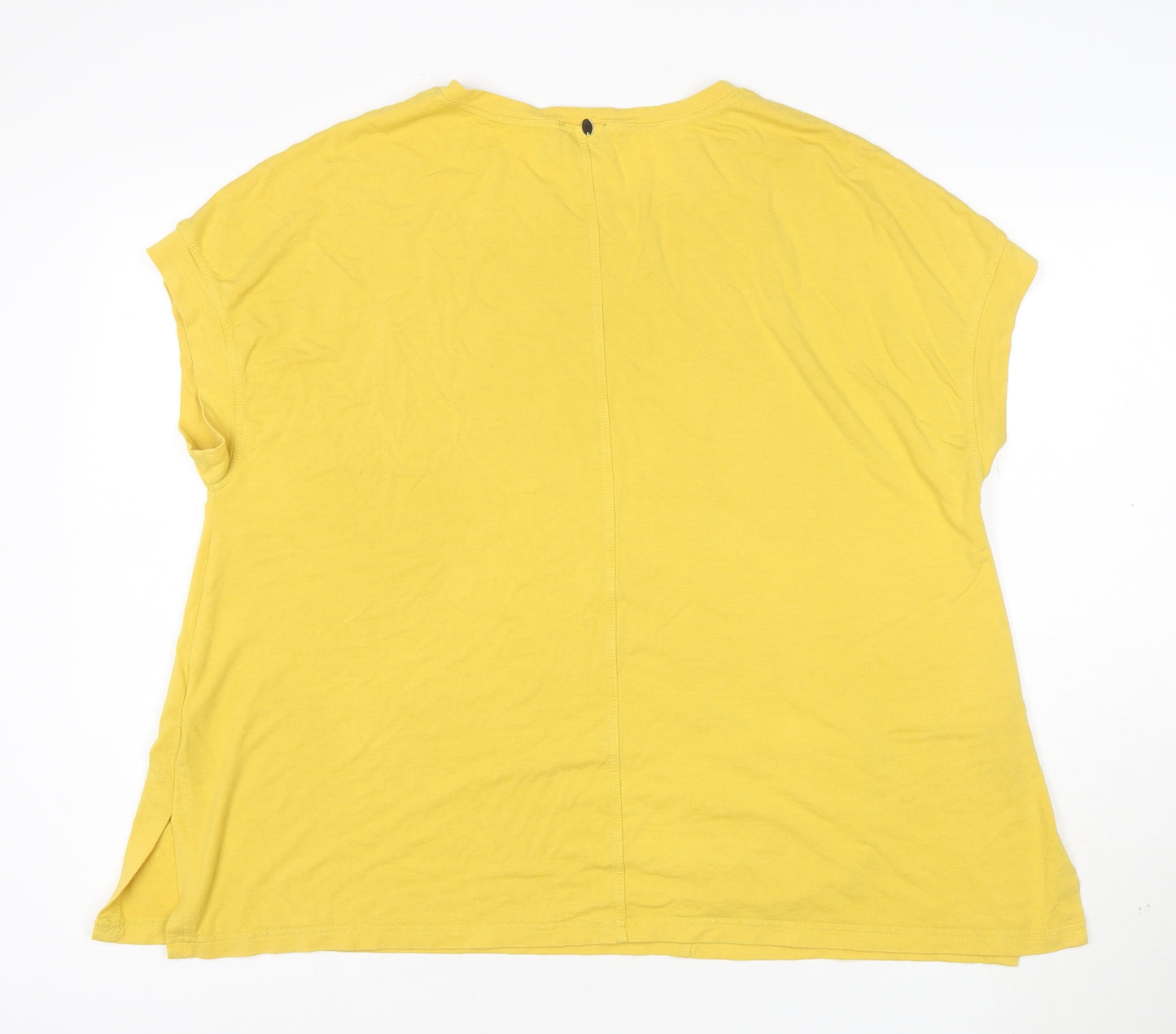 Oneel Women’s Yellow Relaxed Fit Short Sleeve Jersey T-Shirt Size 10