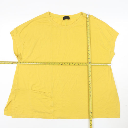 Oneel Women’s Yellow Relaxed Fit Short Sleeve Jersey T-Shirt Size 10