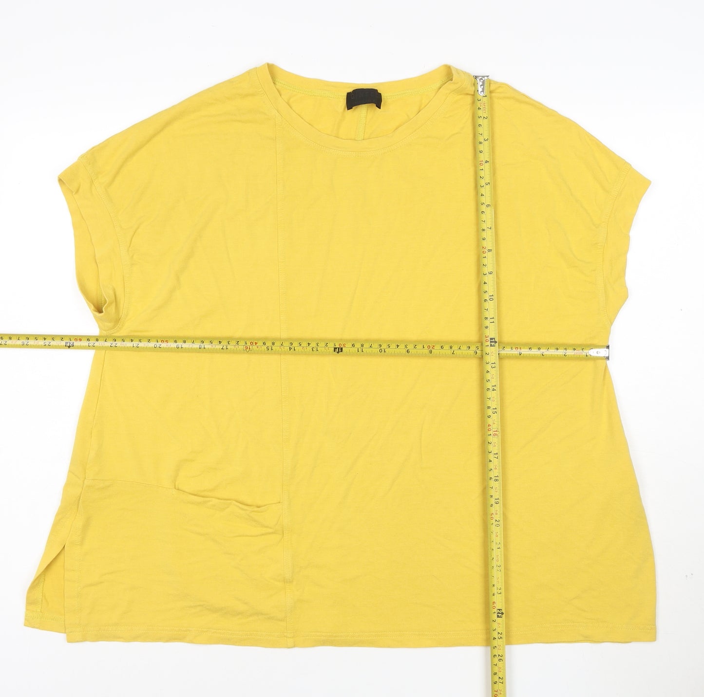 Oneel Women’s Yellow Relaxed Fit Short Sleeve Jersey T-Shirt Size 10