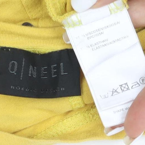 Oneel Women’s Yellow Relaxed Fit Short Sleeve Jersey T-Shirt Size 10