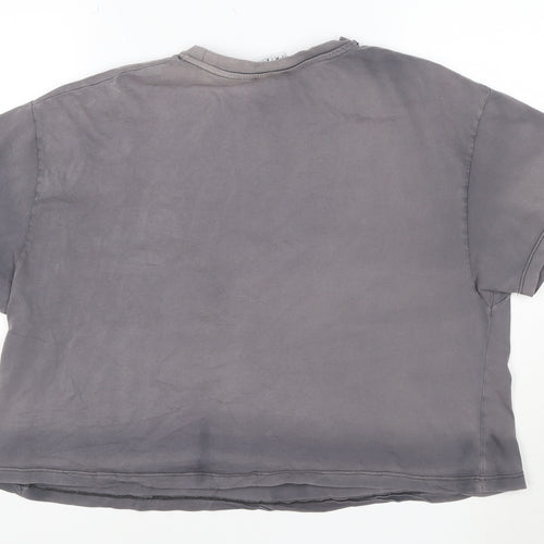 George Women’s Grey Friends Cropped T-Shirt Size 10 Short Sleeve