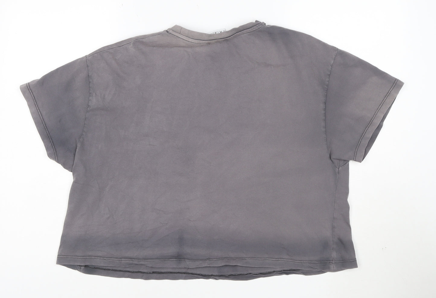 George Women’s Grey Friends Cropped T-Shirt Size 10 Short Sleeve