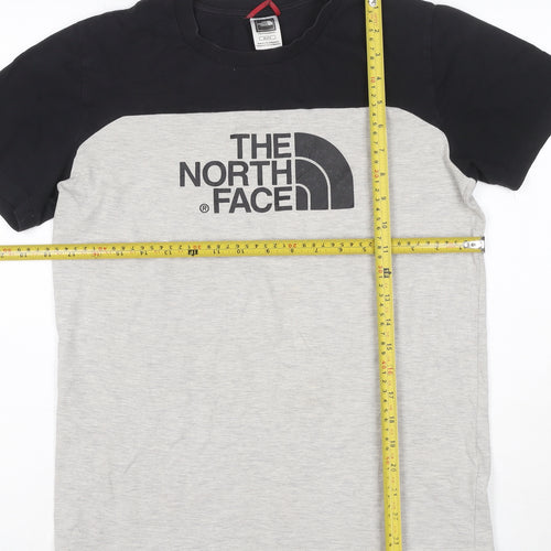 The North Face Boys Grey & Black XL Short Sleeve Logo T-Shirt