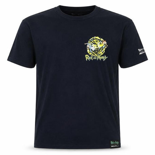 Absolute Cult Rick and Morty Black Cotton Men's L Graphic T-Shirt