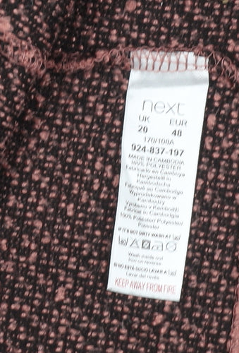 Next Women’s Pink Knit Coatigan Size 20 Regular Mid-Length