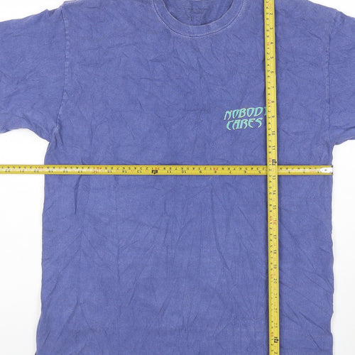 Urban Outfitters Men's Blue Oversized Graphic T-Shirt Small