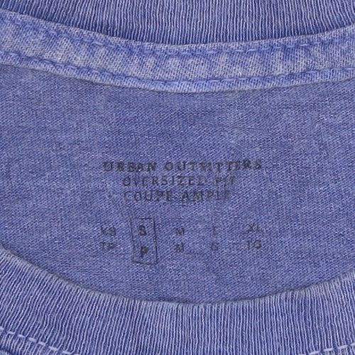 Urban Outfitters Men's Blue Oversized Graphic T-Shirt Small