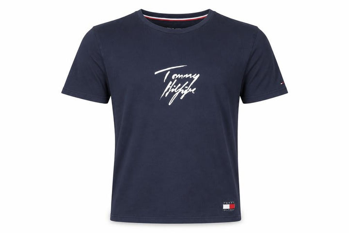 Tommy Hilfiger Men's Navy Blue Organic Cotton Crew Neck T-Shirt M