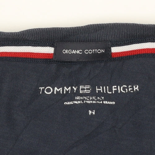Tommy Hilfiger Men's Navy Blue Organic Cotton Crew Neck T-Shirt M