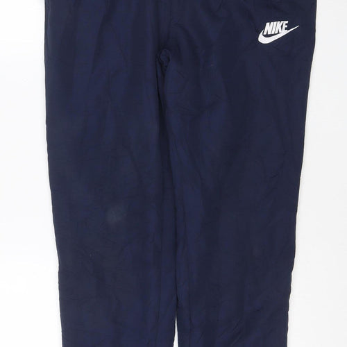 Nike Men's Blue L Track Pants Lightweight Woven Polyester Activewear