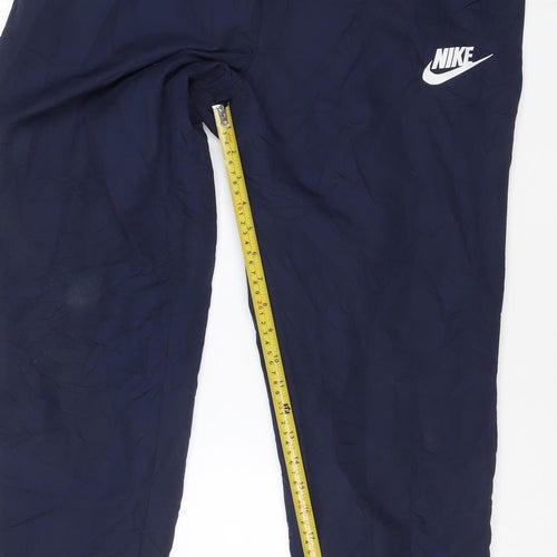 Nike Men's Blue L Track Pants Lightweight Woven Polyester Activewear