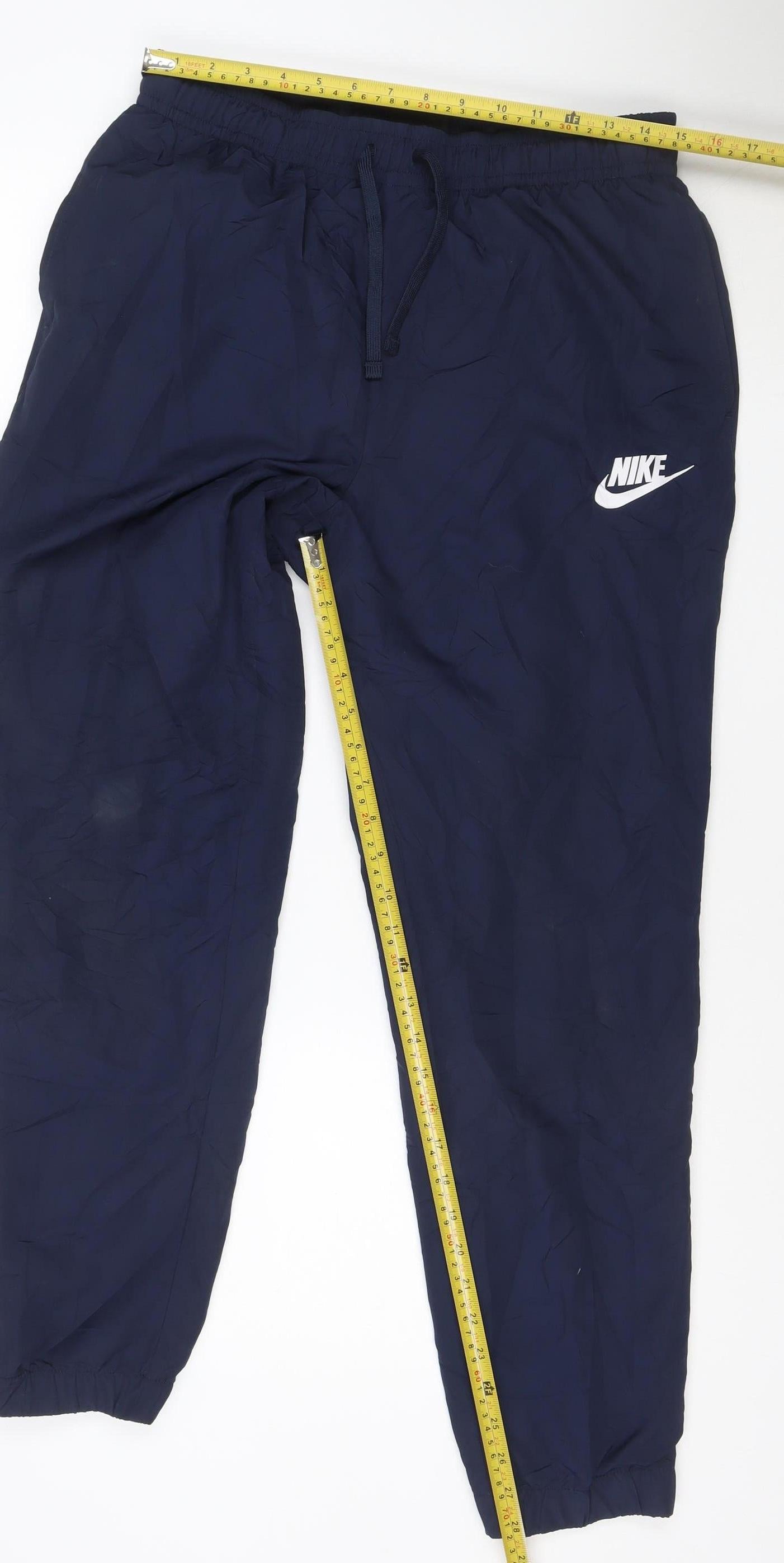 Nike Men's Blue L Track Pants Lightweight Woven Polyester Activewear