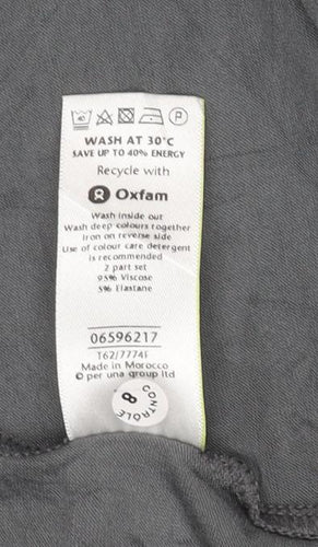 Marks and Spencer Per Una Grey Wrap Blouse Women’s Size 14 Long Sleeve