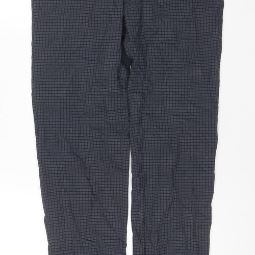 Next Men's Blue Check Slim Fit Tailored Trousers 30R