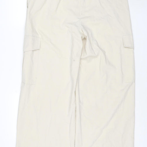 Marks and Spencer Women Beige Cargo Trousers Size 16 Tall