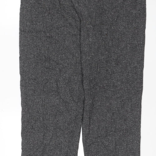 David Nieper Women’s Grey Straight-Leg Trousers Size 18 Stretch Viscose Blend