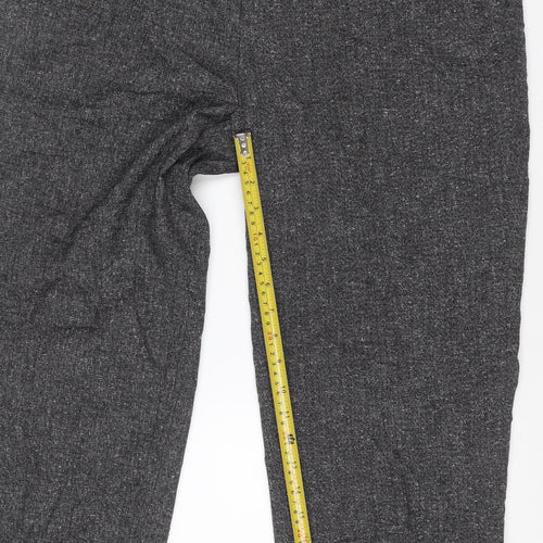David Nieper Women’s Grey Straight-Leg Trousers Size 18 Stretch Viscose Blend