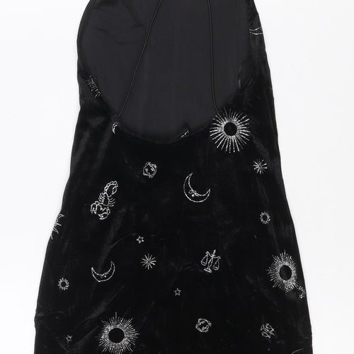 Divided Women’s Black Velvet Zodiac Slip Dress XS