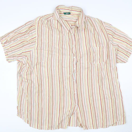 Marks and Spencer Women’s Multicoloured Striped Button-Up Shirt Size 22