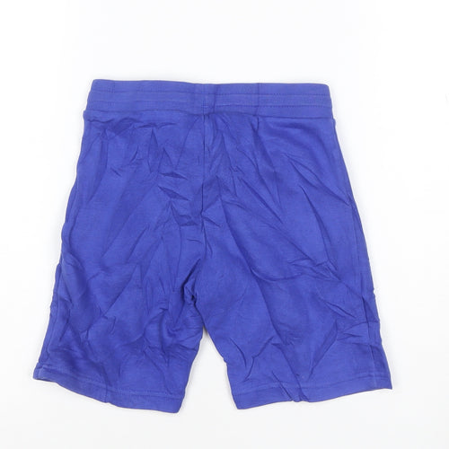 Adidas Boys Blue Sweat Shorts 8-9 Years Regular Fit Cotton Blend Gym Active