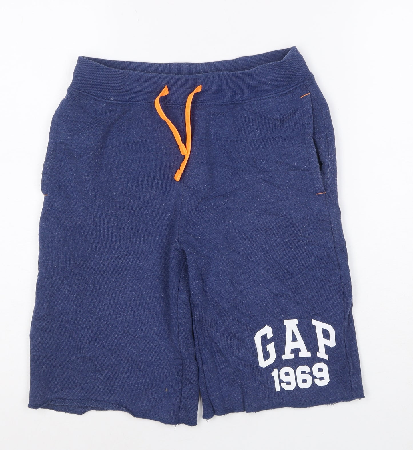 GAP Kids Boys Blue Sweat Shorts 12 Years Regular Fit Cotton Blend