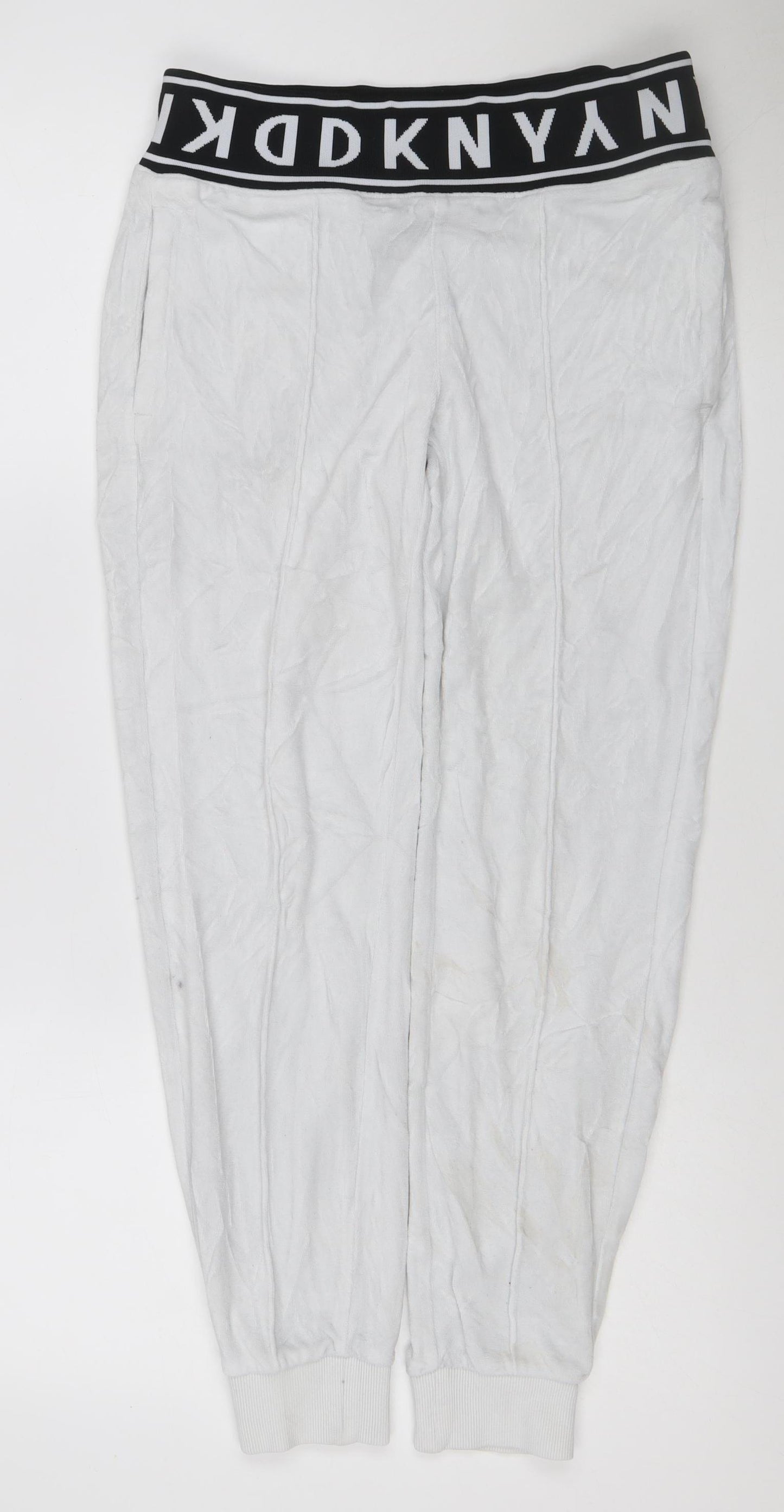 DKNY Sport Womens White Jogger Sweatpants Size S Cotton Blend
