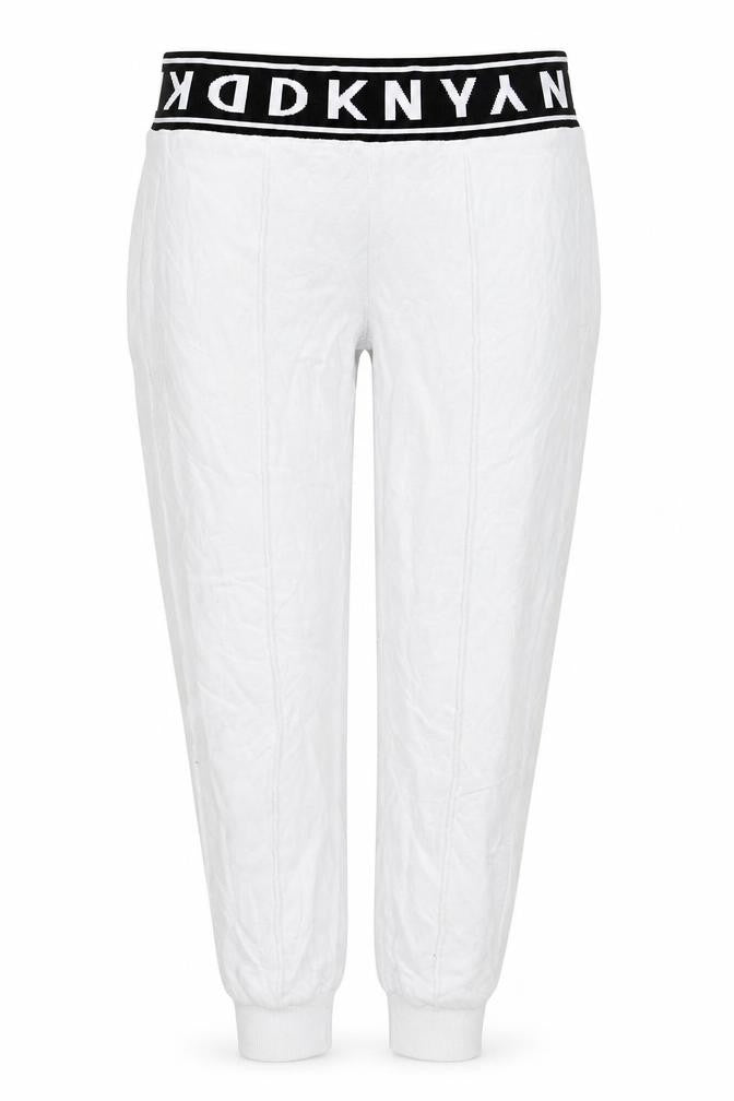 DKNY Sport Womens White Jogger Sweatpants Size S Cotton Blend