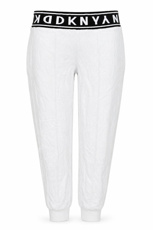 DKNY Sport Womens White Jogger Sweatpants Size S Cotton Blend
