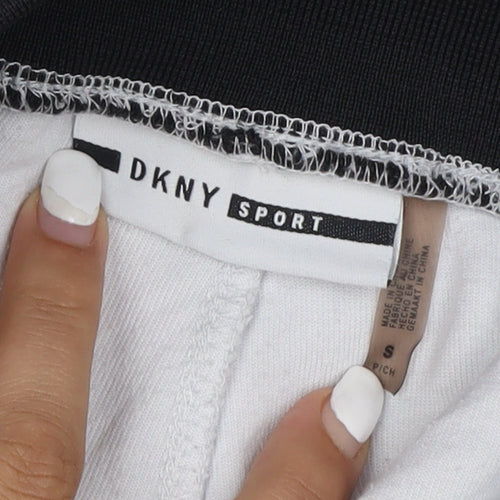 DKNY Sport Womens White Jogger Sweatpants Size S Cotton Blend