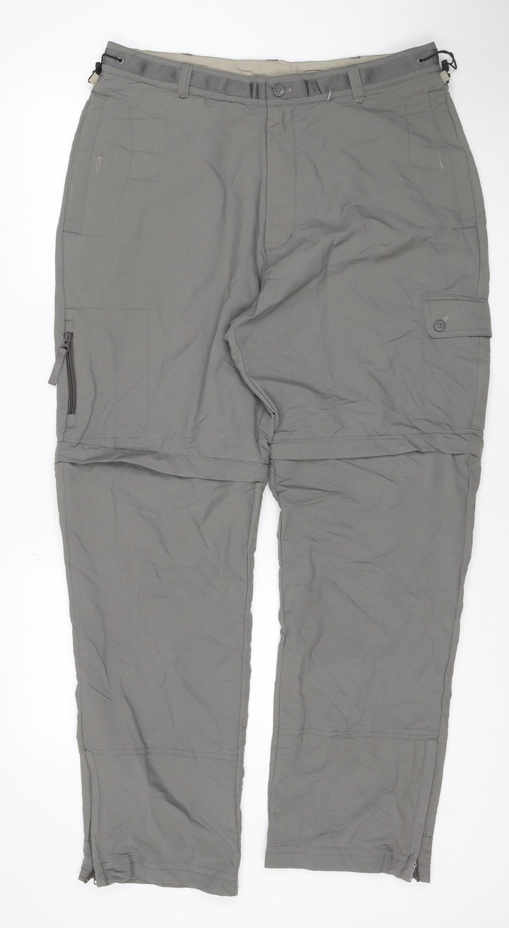 Peter Storm Men's Grey Cargo Trousers 34R Nylon Lightweight Outdoor