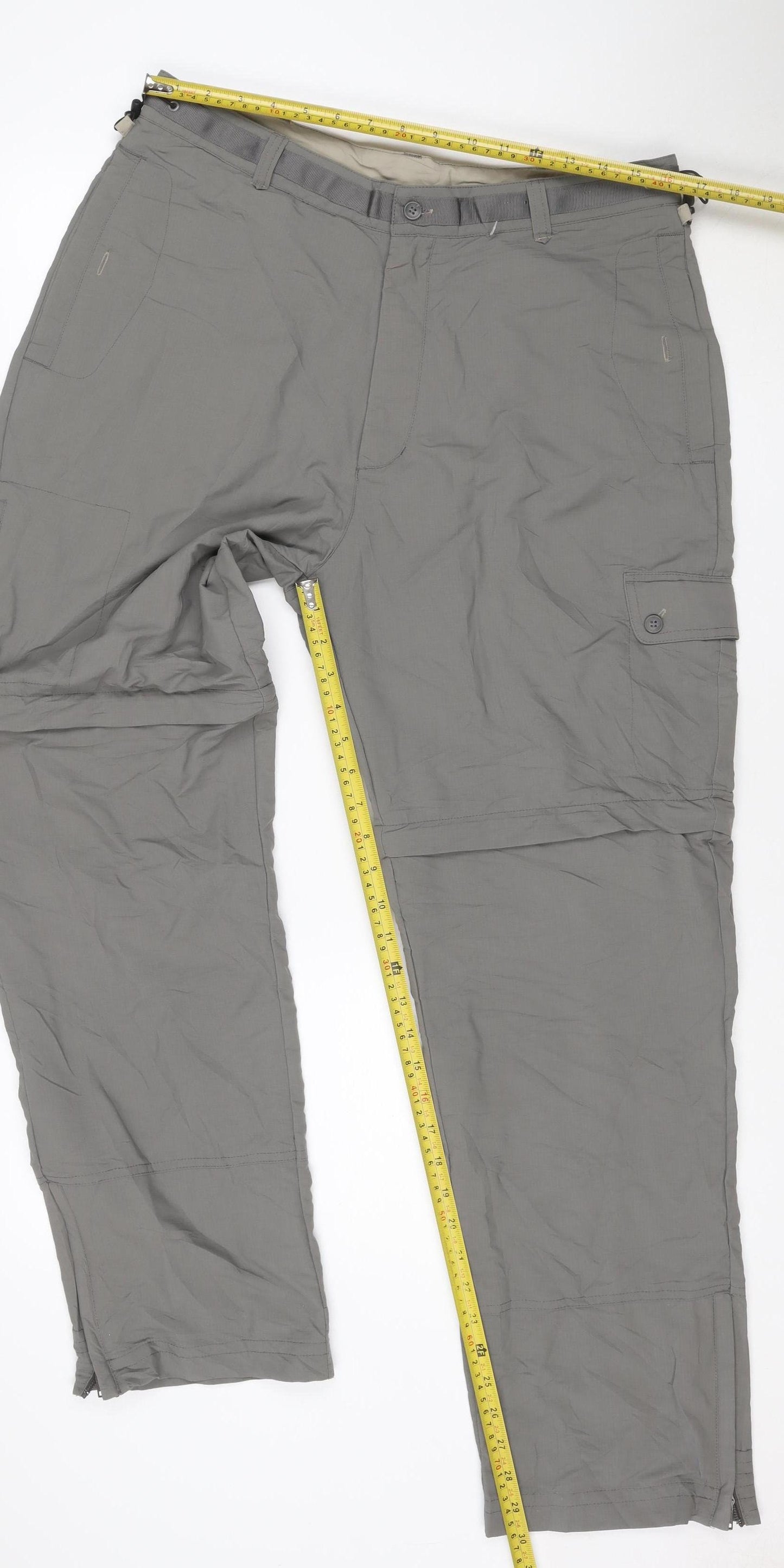 Peter Storm Men's Grey Cargo Trousers 34R Nylon Lightweight Outdoor