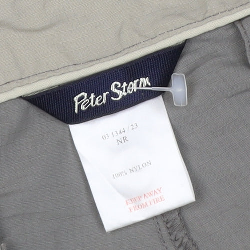 Peter Storm Men's Grey Cargo Trousers 34R Nylon Lightweight Outdoor